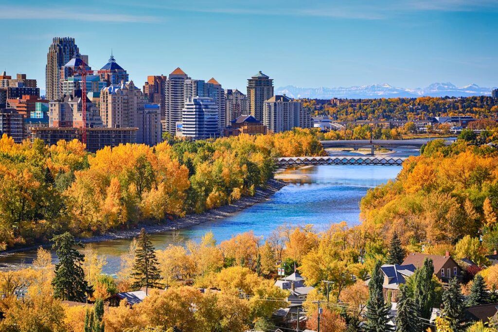 City of Calgary in Autumn
